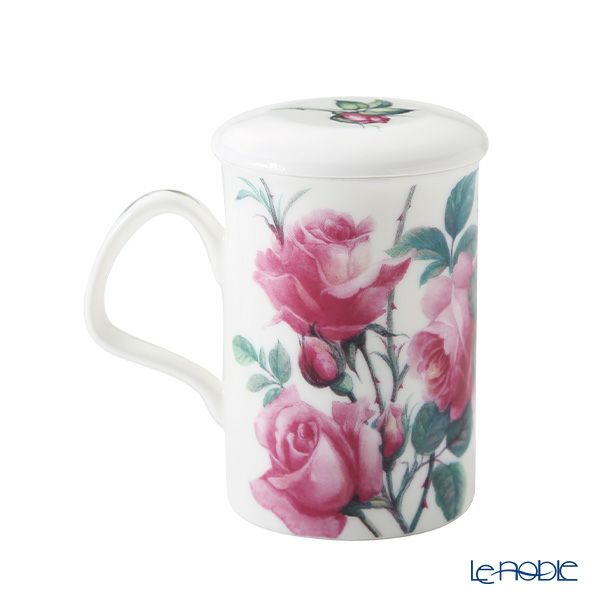 ロイカーカム イングリッシュローズ ピンク こし器付ビーカー 320ml
