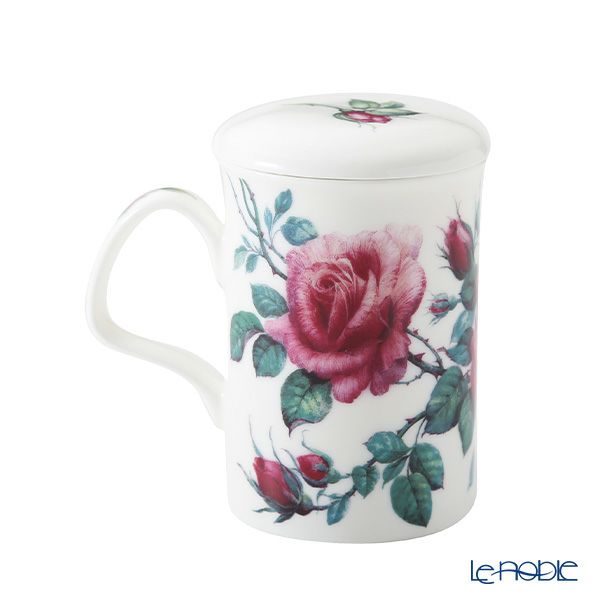 ロイカーカム イングリッシュローズ レッド こし器付ビーカー 320ml