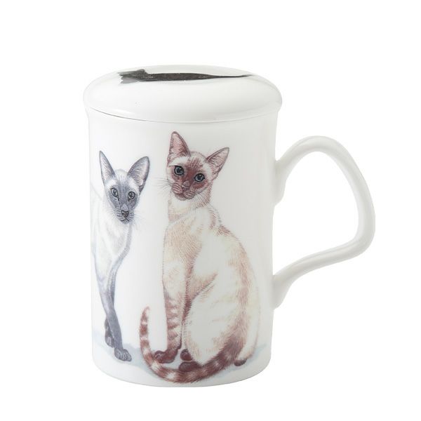 ロイカーカム キャットギャロール Siamese（シャム猫） こし器付ビーカー 320ml