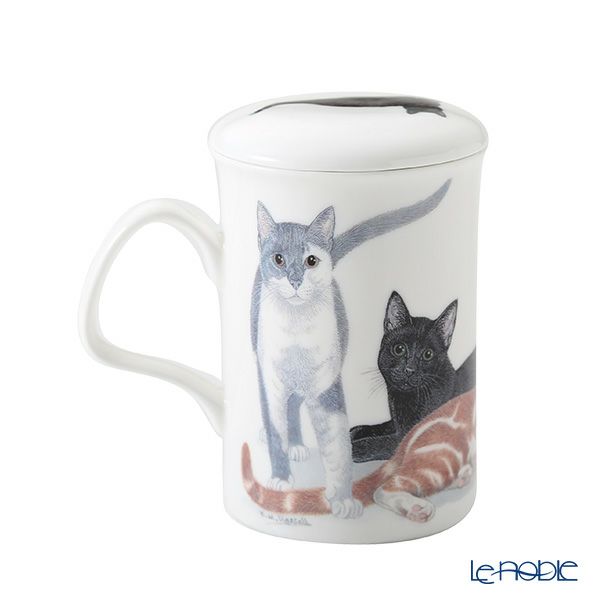 ロイカーカム キャットギャロール Bicolour 2色＆Tricolour 3色 （Moggies） こし器付ビーカー 320ml