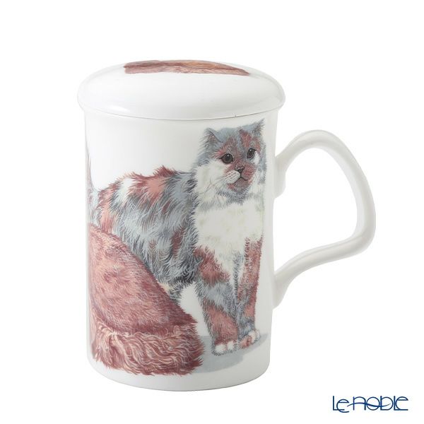 ロイカーカム キャットギャロール Longhaired Cats（長毛猫） こし器付ビーカー 320ml