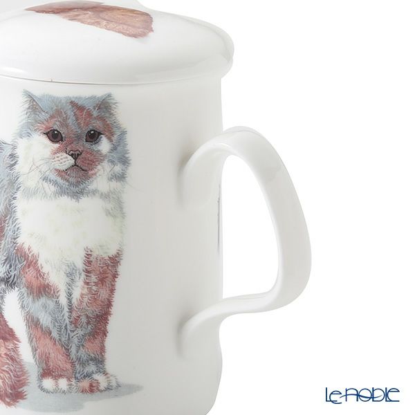 ロイカーカム キャットギャロール Longhaired Cats（長毛猫） こし器付ビーカー 320ml