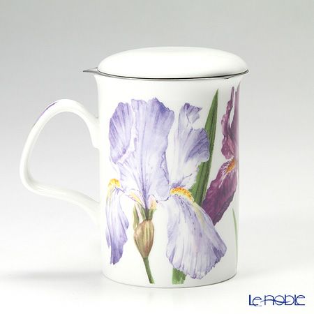 ロイカーカム アイリス 青紫系フラワー3 A こし器付ビーカー 320ml