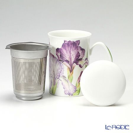 ロイカーカム アイリス 青紫系フラワー3 A こし器付ビーカー 320ml