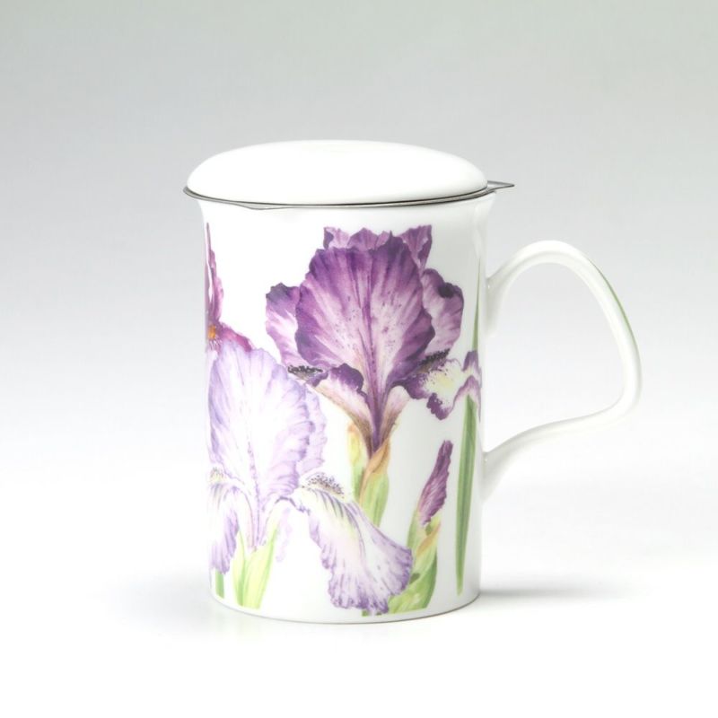 ロイカーカム アイリス 青紫系フラワー3 A こし器付ビーカー 320ml