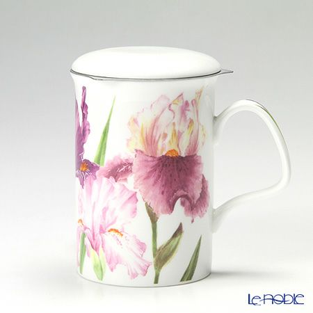 ロイカーカム アイリス 赤紫系フラワー3 B こし器付ビーカー 320ml