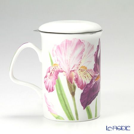 ロイカーカム アイリス 赤紫系フラワー3 B こし器付ビーカー 320ml