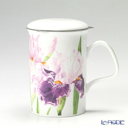 ロイカーカム アイリス 青紫系フラワー1 C こし器付ビーカー 320ml