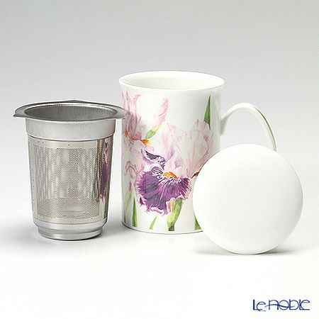 ロイカーカム アイリス 青紫系フラワー1 C こし器付ビーカー 320ml