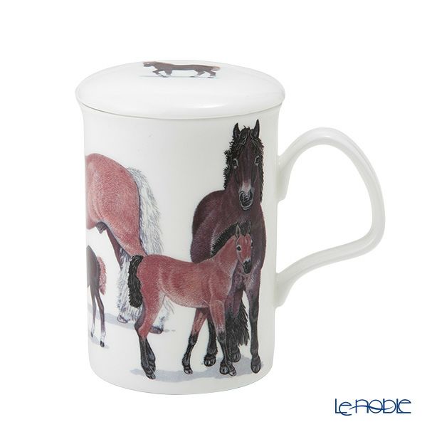 ロイカーカム ホース（親子） ブラウン こし器付ビーカー 320ml