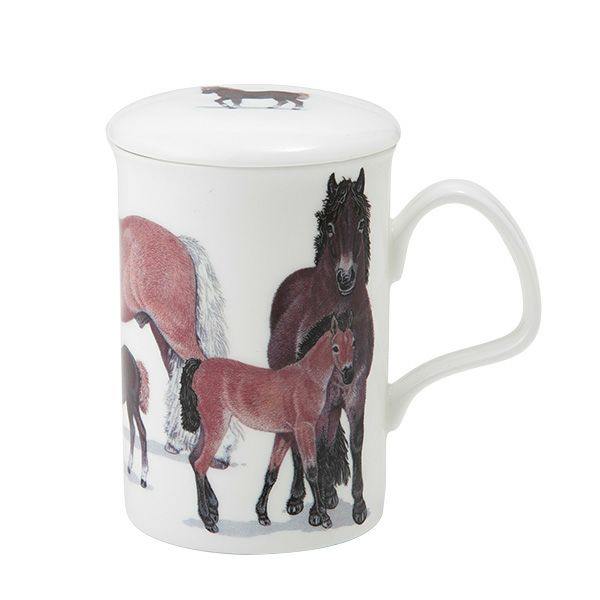 ロイカーカム ホース（親子） ブラウン こし器付ビーカー 320ml