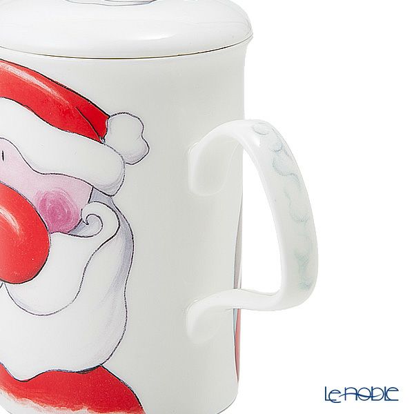 ロイカーカム ハッピークリスマス（サンタ） こし器付ビーカー 320ml