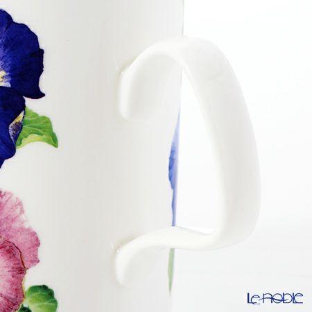 ロイカーカム パンジー ピンク＆ホワイト こし器付ビーカー 320ml