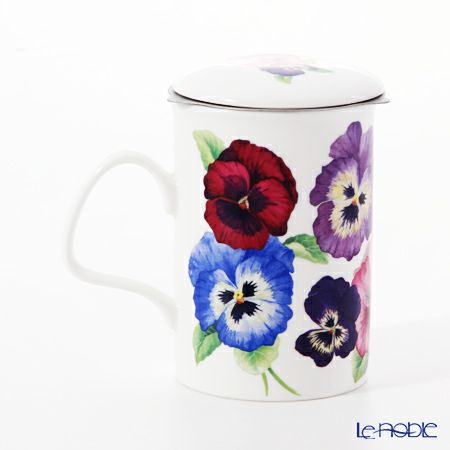 ロイカーカム パンジー ブルー こし器付ビーカー 320ml