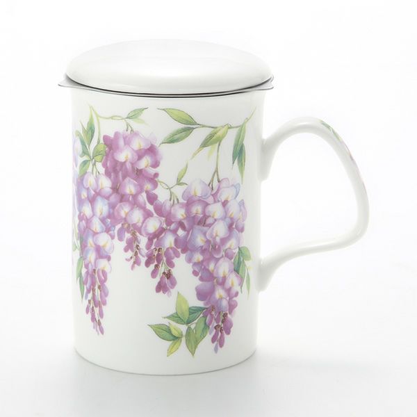 ロイカーカム ウィステリア（藤） こし器付ビーカー 320ml