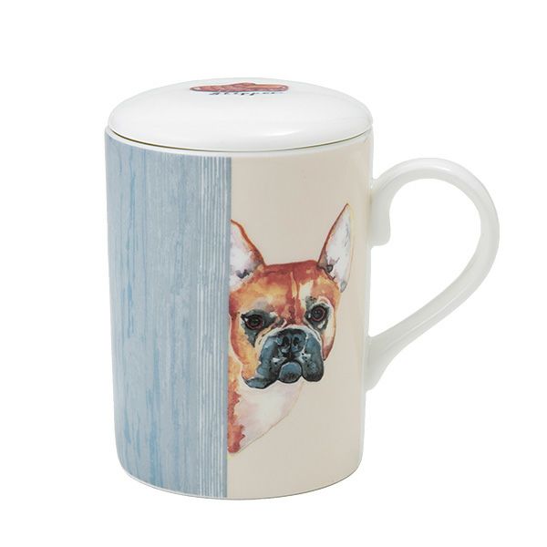 ロイカーカム ドッグスルーザドア（フレンチブルドッグ） こし器付ビーカー・ルーシー 325ml