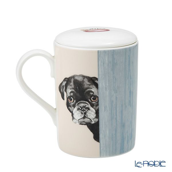 ロイカーカム ドッグスルーザドア（パグブラック） こし器付ビーカー・ルーシー 325ml