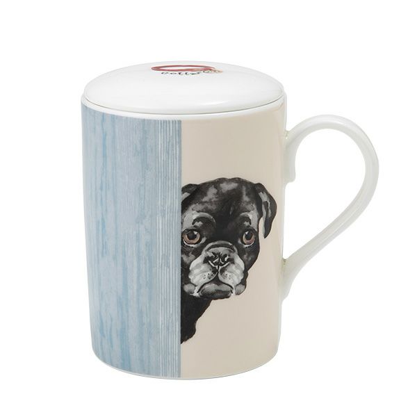 ロイカーカム ドッグスルーザドア（パグブラック） こし器付ビーカー・ルーシー 325ml