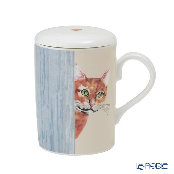 ロイカーカム キャットスルーザドア（茶トラ白） こし器付ビーカー・ルーシー 325ml