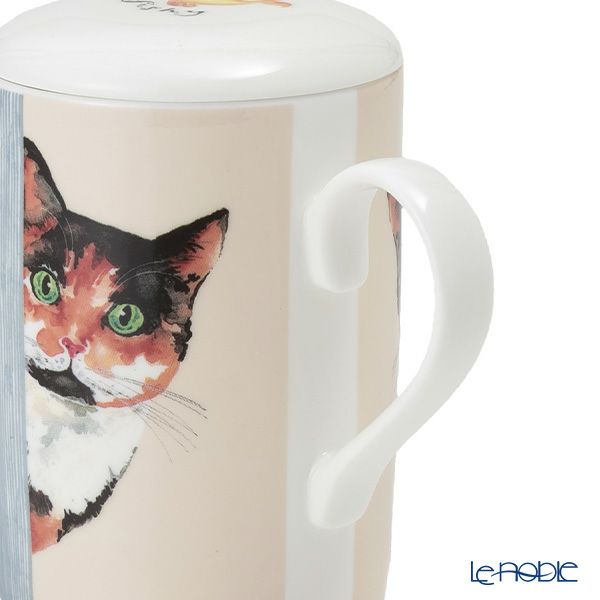 ロイカーカム キャットスルーザドア（三毛猫） こし器付ビーカー・ルーシー 325ml