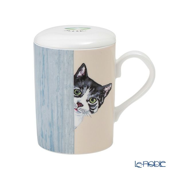 ロイカーカム キャットスルーザドア（サバトラ白） こし器付ビーカー・ルーシー 325ml