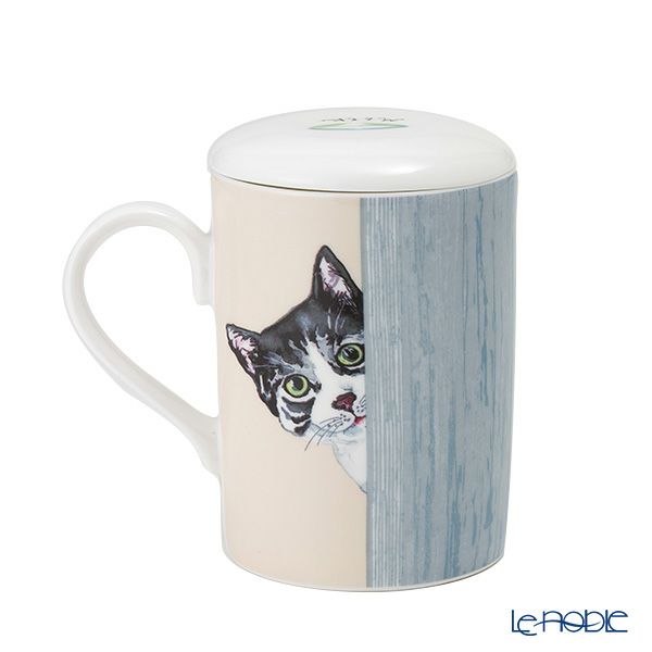 ロイカーカム キャットスルーザドア（サバトラ白） こし器付ビーカー・ルーシー 325ml