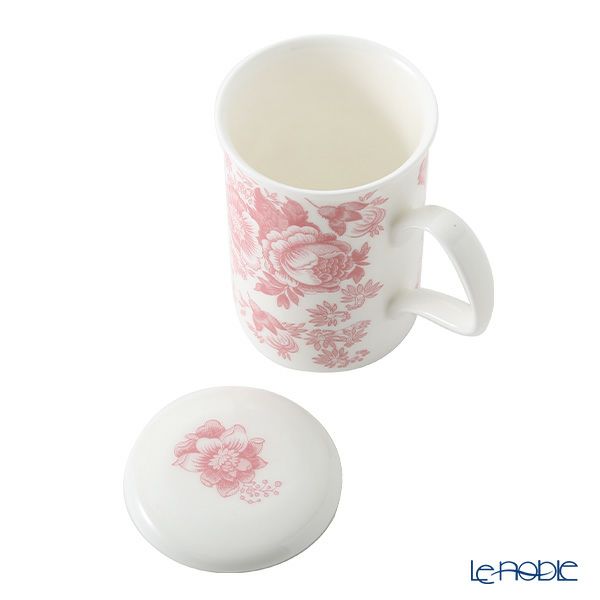 ロイカーカム ビクトリア（ピンク） ビーカー／マグカップ 320ml こし器（茶こし）付き