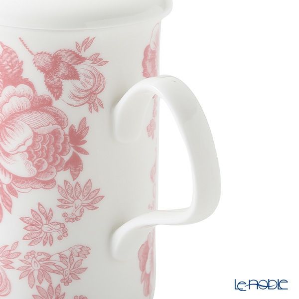 ロイカーカム ビクトリア（ピンク） ビーカー／マグカップ 320ml こし器（茶こし）付き