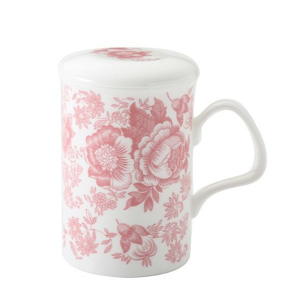 ロイカーカム ビクトリア（ピンク） ビーカー／マグカップ 320ml こし器（茶こし）付き