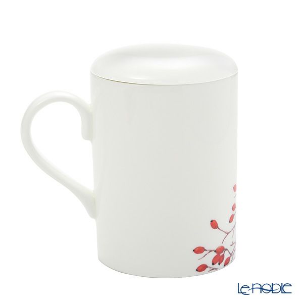 ロイカーカム バード コマドリ（Robin） オレンジブラウン ビーカー／マグカップ ルーシー 325ml 蓋＆こし器（茶こし）付き