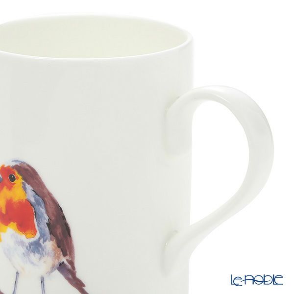 ロイカーカム バード コマドリ（Robin） オレンジブラウン ビーカー／マグカップ ルーシー 325ml 蓋＆こし器（茶こし）付き