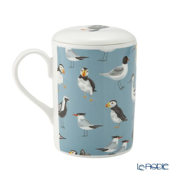 ロイカーカム シーバード ビーカー／マグカップ ルーシー 325ml 蓋＆こし器（茶こし）付き