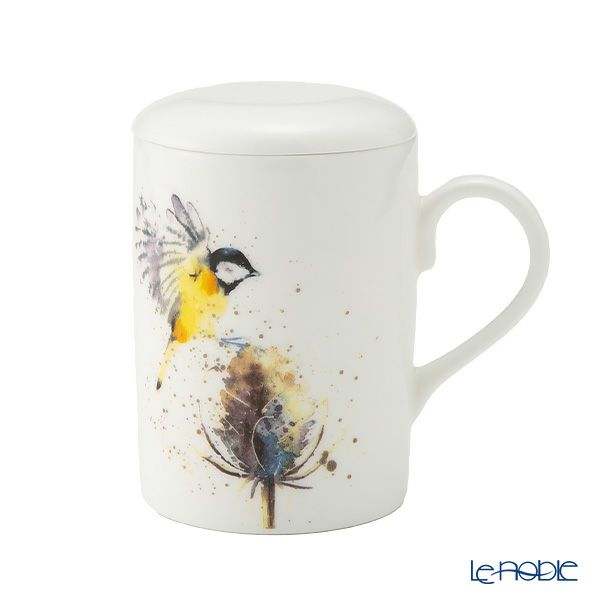 ロイカーカム バード ＆ ティーズル A ビーカー／マグカップ ルーシー 325ml 蓋＆こし器（茶こし）付き