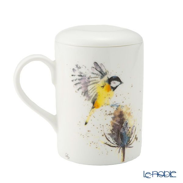 ロイカーカム バード ＆ ティーズル A ビーカー／マグカップ ルーシー 325ml 蓋＆こし器（茶こし）付き