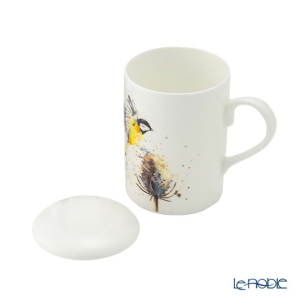 ロイカーカム バード ＆ ティーズル A ビーカー／マグカップ ルーシー 325ml 蓋＆こし器（茶こし）付き