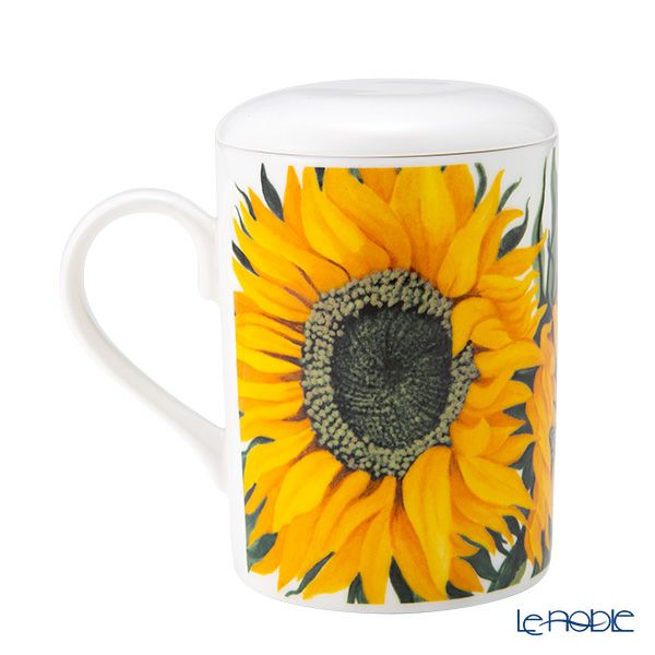 ロイカーカム サンフラワー A ビーカー／マグカップ ルーシー 325ml 蓋＆こし器（茶こし）付き