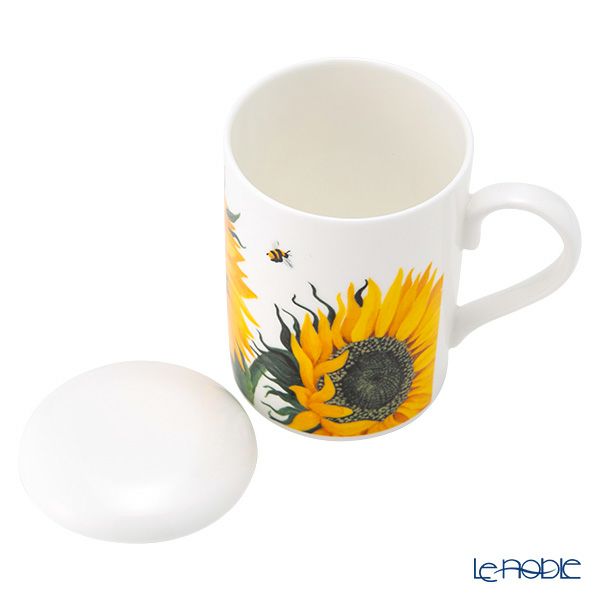 ロイカーカム サンフラワー A ビーカー／マグカップ ルーシー 325ml 蓋＆こし器（茶こし）付き