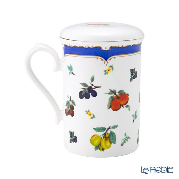 ロイカーカム ヘリテージフルーツ ビーカー／マグカップ 320ml 蓋＆こし器（茶こし）付き
