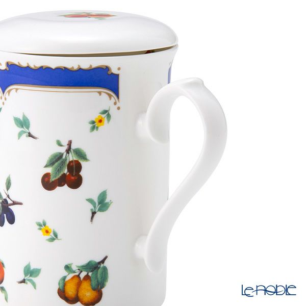 ロイカーカム ヘリテージフルーツ ビーカー／マグカップ 320ml 蓋＆こし器（茶こし）付き