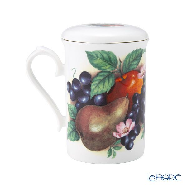 ロイカーカム オーチャードフルーツ ビーカー／マグカップ 320ml 蓋＆こし器（茶こし）付き