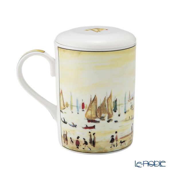 ロイカーカム ローリー／YACHTS ビーカー／マグカップ 325ml 蓋＆こし器（茶こし）付き