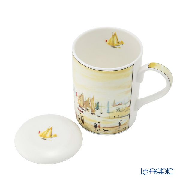 ロイカーカム ローリー／YACHTS ビーカー／マグカップ 325ml 蓋＆こし器（茶こし）付き