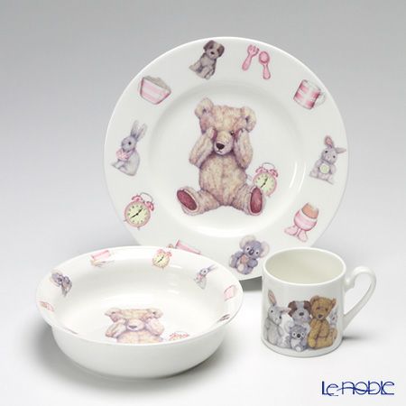 ロイカーカム テディタイム ピンク 3ピースセット