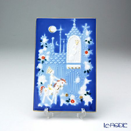 マイセン（Meissen） 陶板 青のメルヘン 930006／9p332 いばら姫（額無）