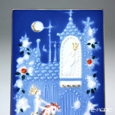 マイセン（Meissen） 陶板 青のメルヘン 930006／9p332 いばら姫（額無）