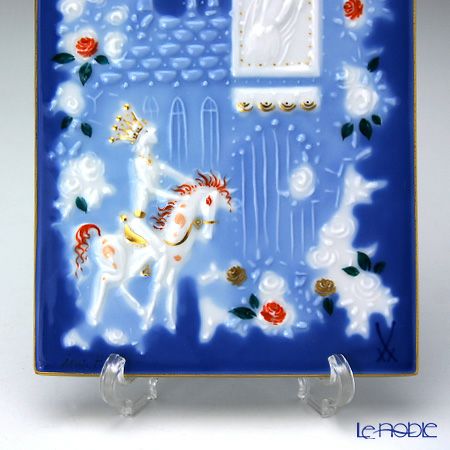 マイセン（Meissen） 陶板 青のメルヘン 930006／9p332 いばら姫（額無）