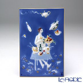 マイセン（Meissen） 陶板 青のメルヘン 930007／9p333 魔法の食卓（額無）