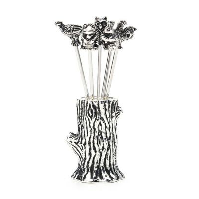 アディルサ フルーツピック 6本セット サックス 936P | ブランド洋食器