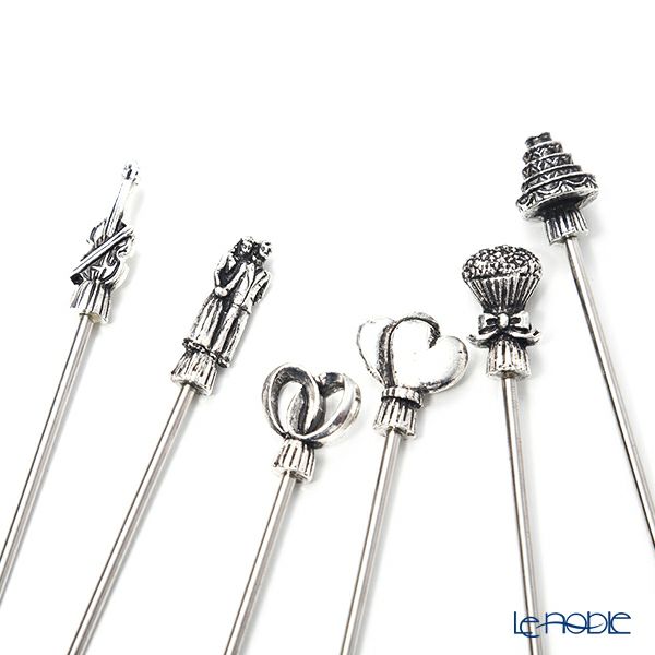 アディルサ フルーツピック 6本セット ハート（ウェディング） AD923P