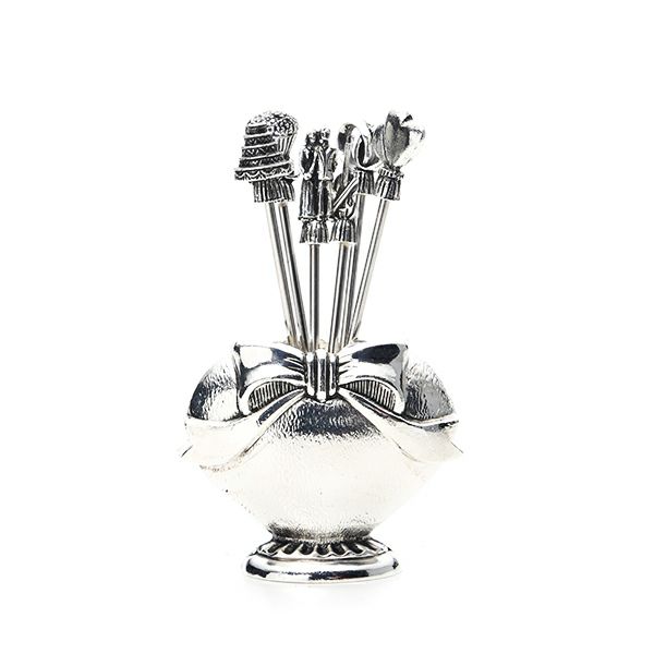 アディルサ フルーツピック 6本セット ハート（ウェディング） AD923P